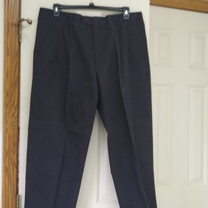 Men's black twill cuffed pants